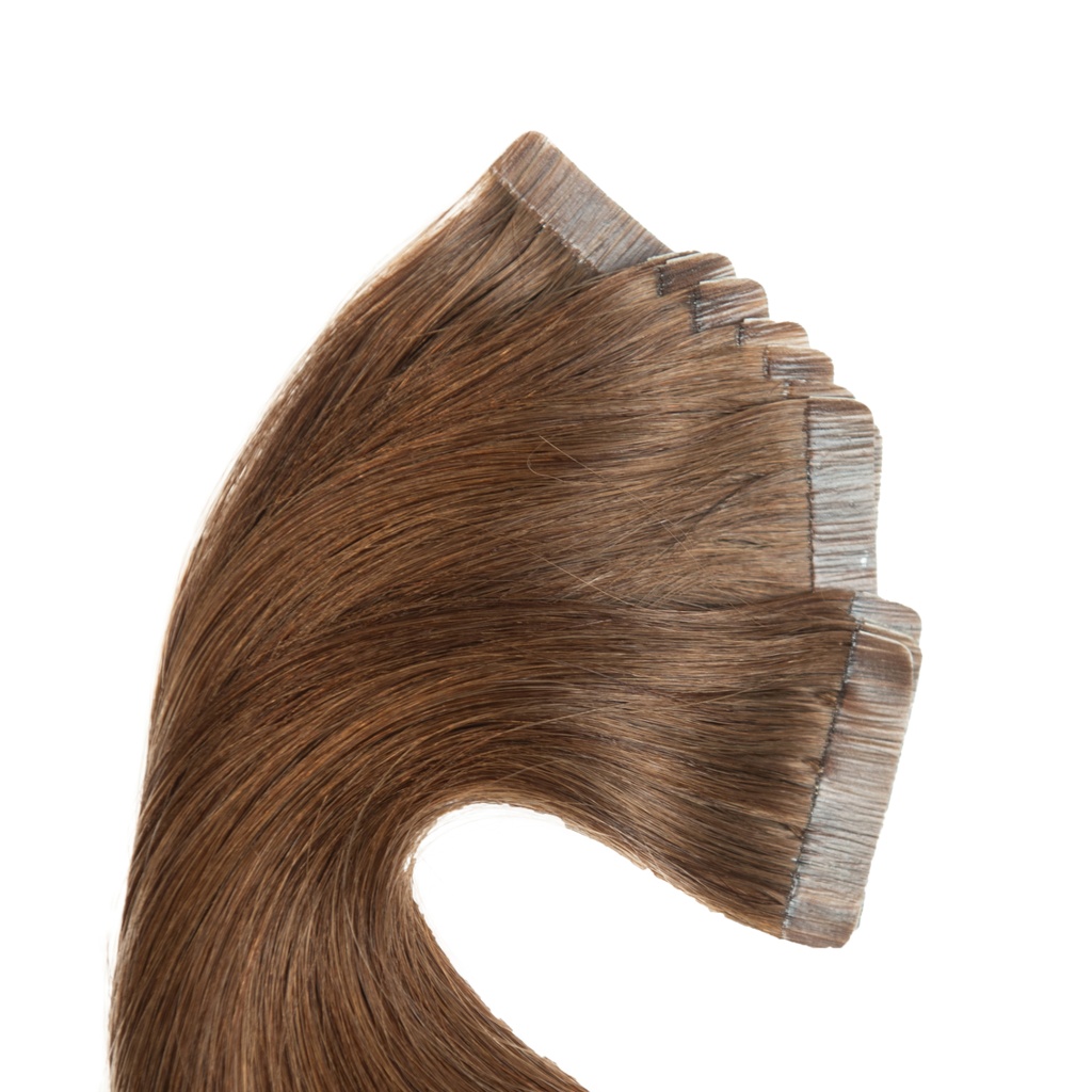 Bebeauty - Tape Hair Extension - Silver (Round) 26" - Color# 6 - Olive