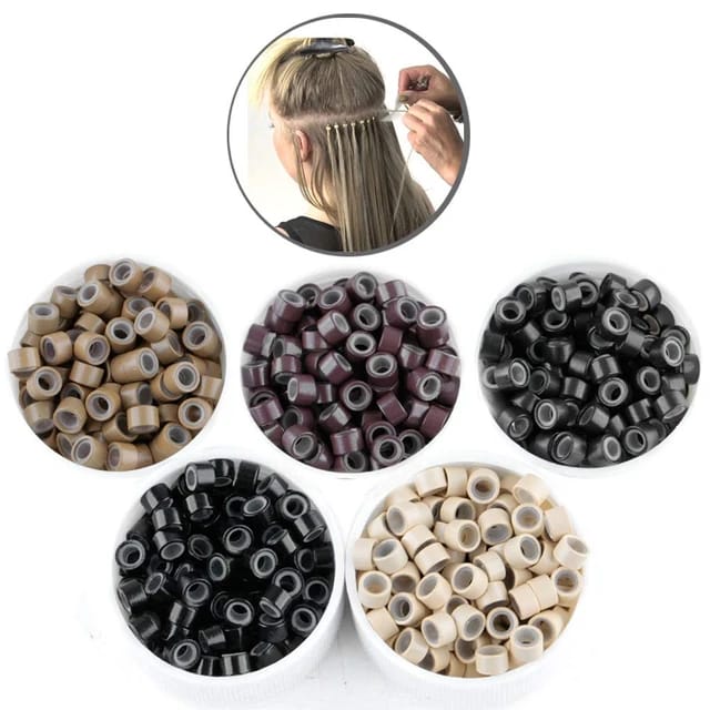Silicon Rings - L-5038 - 1000 pcs - For Extension -Color# Dark Brown 