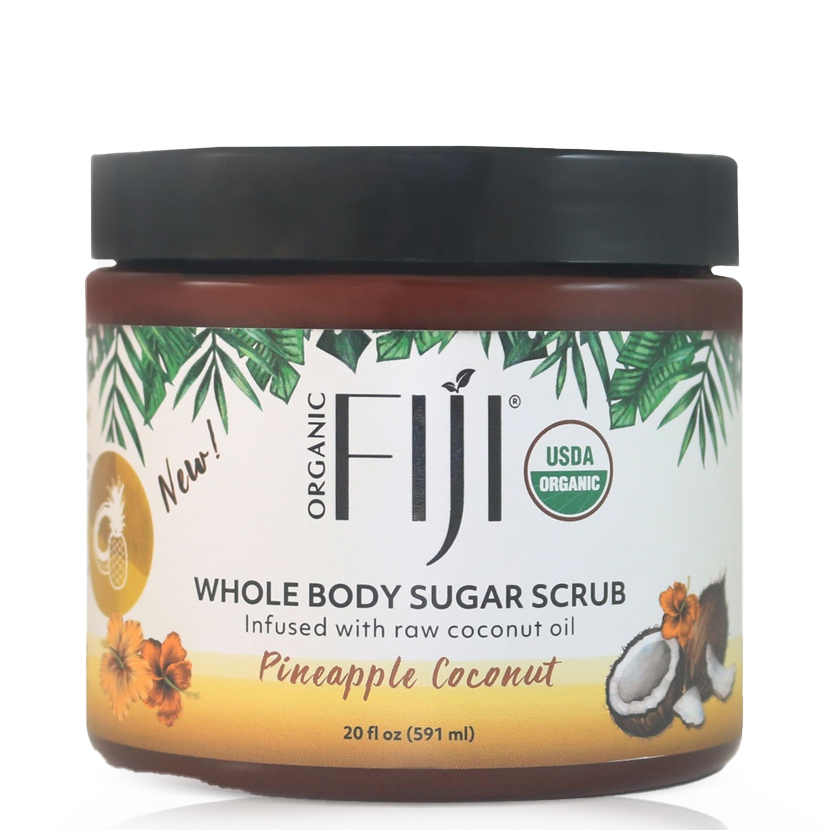 Fiji Organic - Whole Body Sugar Scrub infused with coconut oil - Pineapple Coconut - 591 ML
