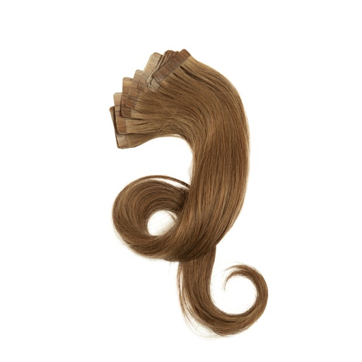 Bebeauty - Tape Hair Extension - Silver (Round) 22" - Color#  12 - Light golden Blond
