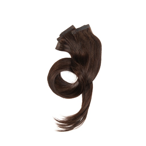 Bebeauty - Tape Hair Extension - Silver (Round) 22" - Color#  2 - Medium Brown 