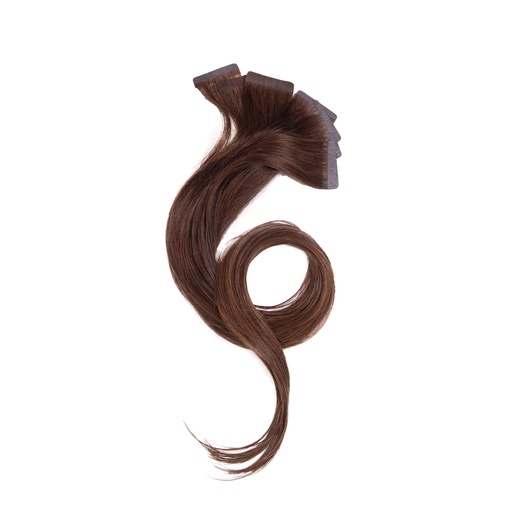 Bebeauty – Semi Tape Hair Extension - Black (Round) 22" - Color#   2- Medium Brown 