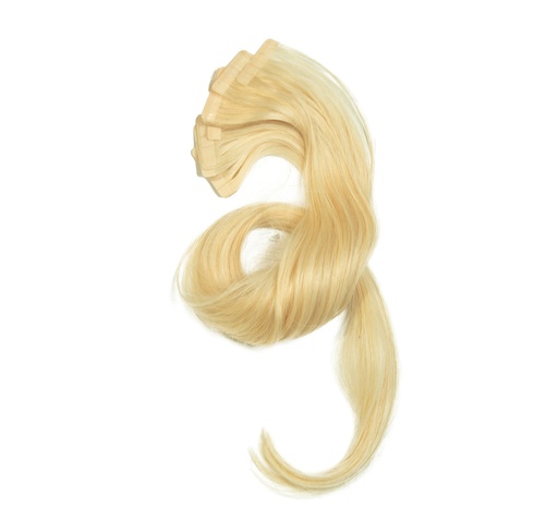 Bebeauty – Semi Tape Hair Extension - Black (Round) 22" - Color#   613 - Platinum