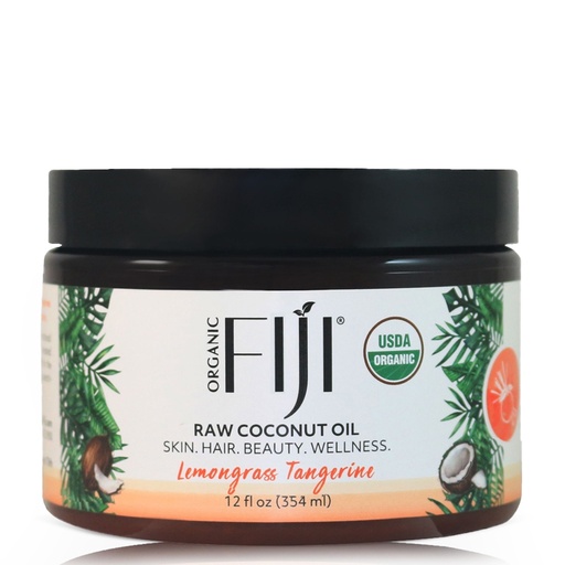 Fiji Organic - Certified Organic Raw Coconut Oil -Lemongrass Tangerine - 354 ML