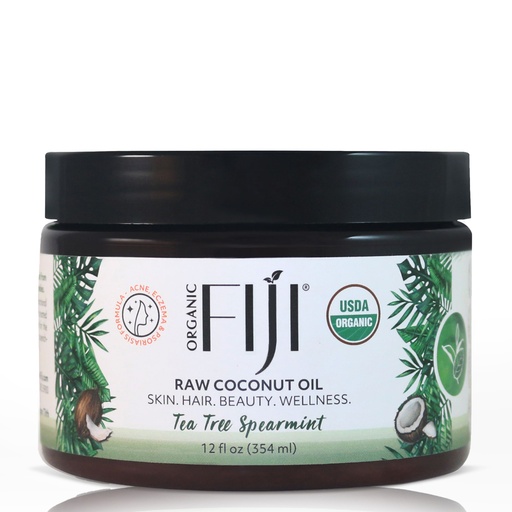 Fiji Organic - Certified Organic Raw Coconut Oil -Tea Tree Spearmint - 354 ML