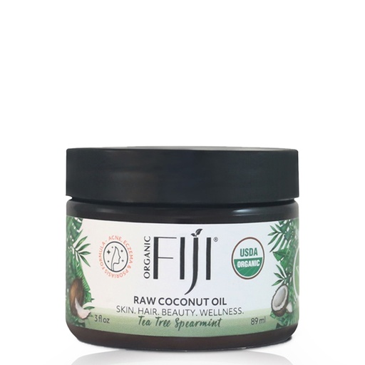 Fiji Organic - Certified Organic Raw Coconut Oil -Tea Tree Spearmint - 98 ML