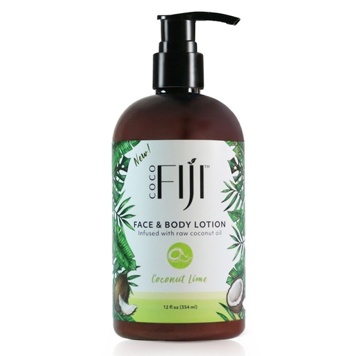 Fiji Organic - Face & Body Lotion - infused with raw coconut oil - Coconut Lime - 354 MLCoconut Lime