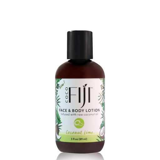 Fiji Organic - Face & Body Lotion - infused with raw coconut oil - Coconut Lime - 98 ML
