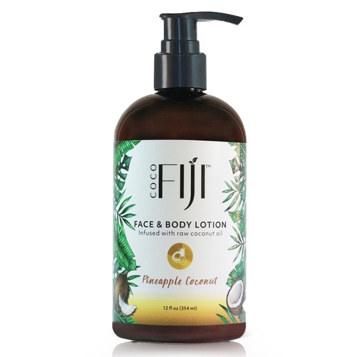 Fiji Organic - Face & Body Lotion - infused with raw coconut oil - Fragrance Free - 354 ML