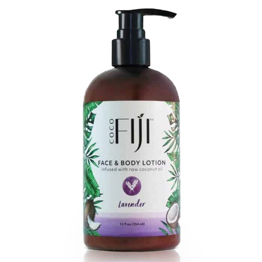 Fiji Organic - Face & Body Lotion - infused with raw coconut oil - Lavender - 354 ML