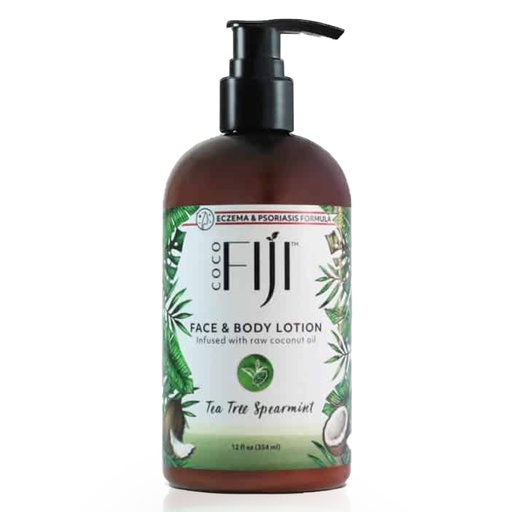 Fiji Organic - Face & Body Lotion - infused with raw coconut oil - Tea Tree Spearmint - 354 ML