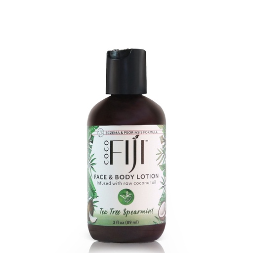 Fiji Organic - Face & Body Lotion - infused with raw coconut oil - Tea Tree Spearmint - 98 ML
