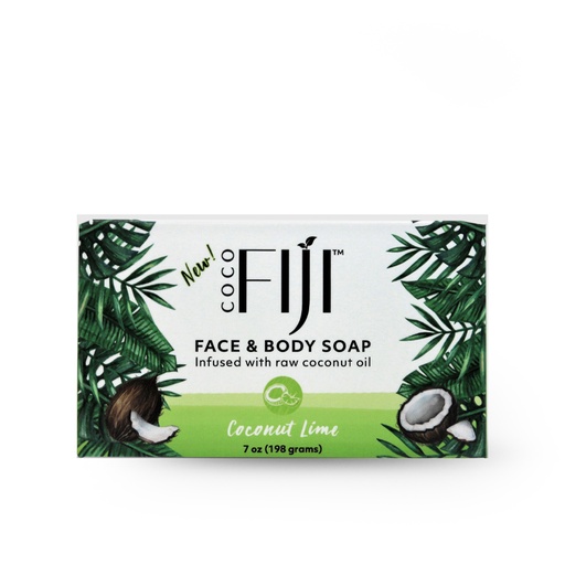 Fiji Organic - Face & Body Soap - infused with raw coconut oil - Coconut Lime - 198 ML