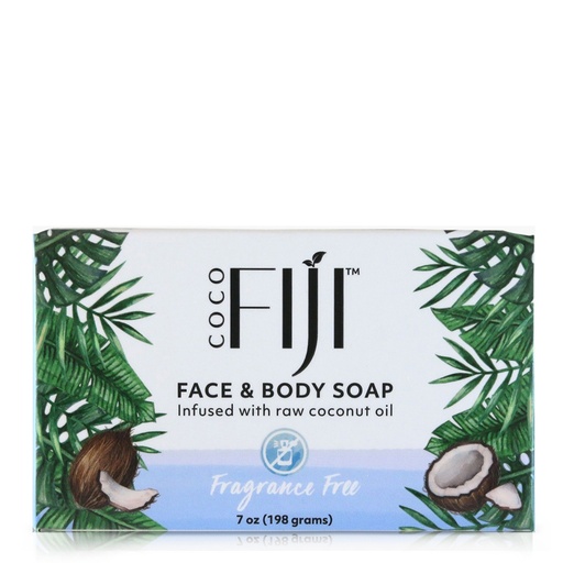 Fiji Organic - Face & Body Soap - infused with raw coconut oil - Fragrance Free - 198 ML