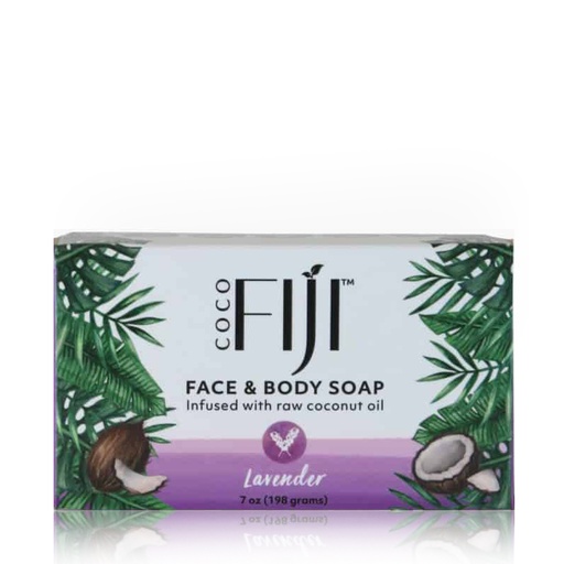 Fiji Organic - Face & Body Soap - infused with raw coconut oil - Lavender - 198 ML