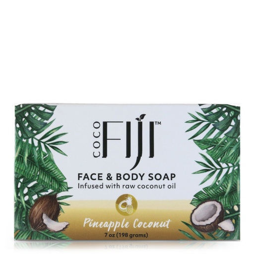 Fiji Organic - Face & Body Soap - infused with raw coconut oil - Pineapple Coconut - 198 ML