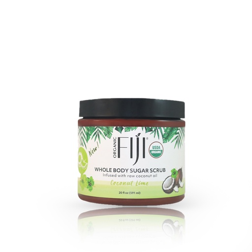 Fiji Organic - Whole Body Sugar Scrub infused with coconut oil - Coconut Lime - 591 ML