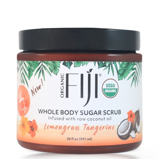 Fiji Organic - Whole Body Sugar Scrub infused with coconut oil - Lemongrass Tangerine - 591 ML