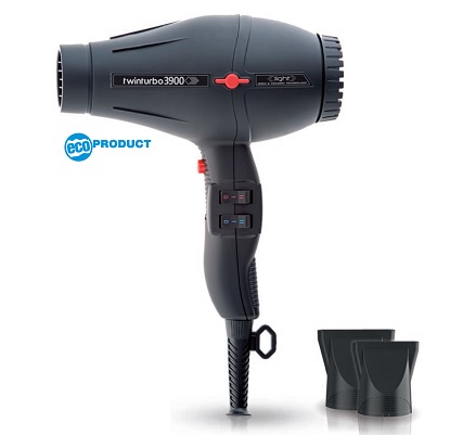 Parlux - Hair Dryer - Twinturbo - Made In Italy - Ionic & Ceramic - Model# 3900 - Black