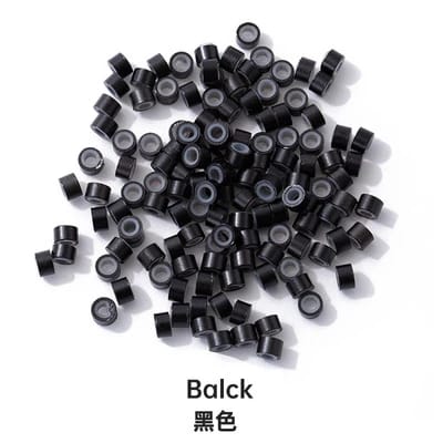 Silicon Rings - S-4530 - 1000 pcs - For Extension -Color# Black
