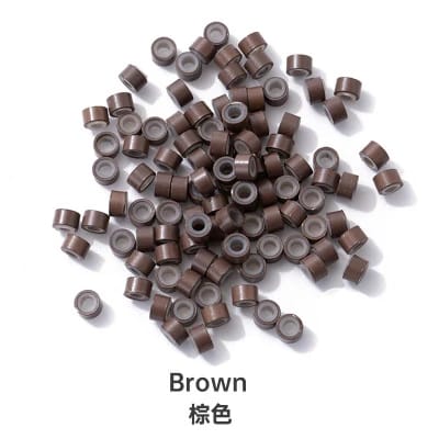 Silicon Rings - S-4530 - 1000 pcs - For Extension -Color# Brown
