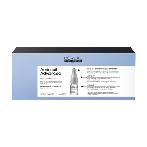 Loreal - Professionnel Serie Expert - Aminexil Advanced Aminexil + Omega 6 - Professional Programme Against Hair Loss - 42 Pcs x 6ml 
