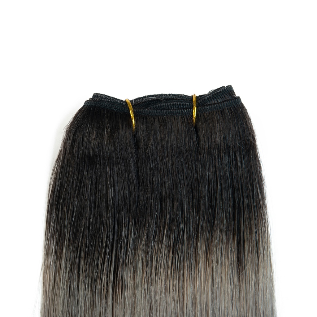 Remi - Hair Extension - STW Length 18 Inch - Color# T1B/Silver (Ombre)