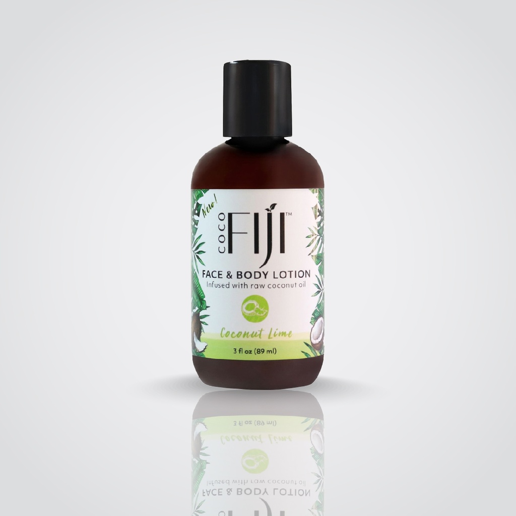 Fiji Organic - Face & Body Lotion - infused with raw coconut oil - Coconut Lime - 98 ML
