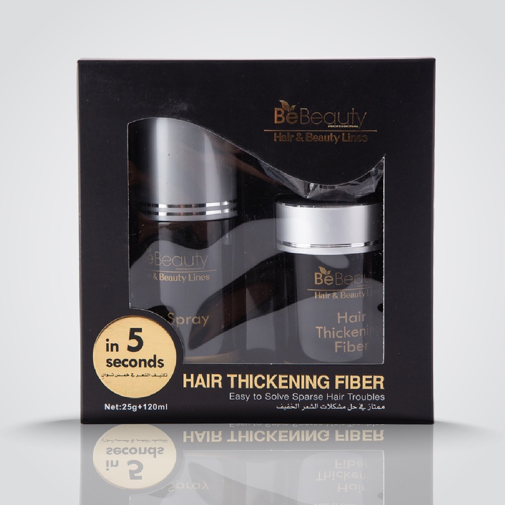Be Beauty - Hair Thickening Fiber - Medium Brown