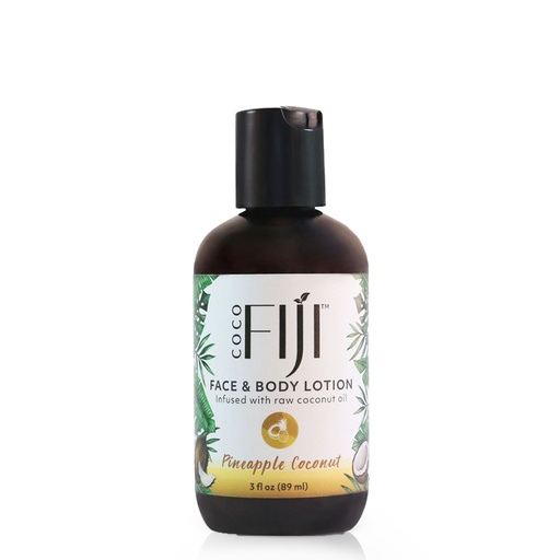 Fiji Organic - Face & Body Lotion - infused with raw coconut oil - Pineapple Coconut - 98 ML