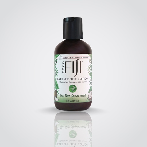 Fiji Organic - Face & Body Lotion - infused with raw coconut oil - Tea Tree Spearmint - 98 ML