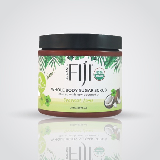 Fiji Organic - Whole Body Sugar Scrub infused with coconut oil - Coconut Lime - 591 ML