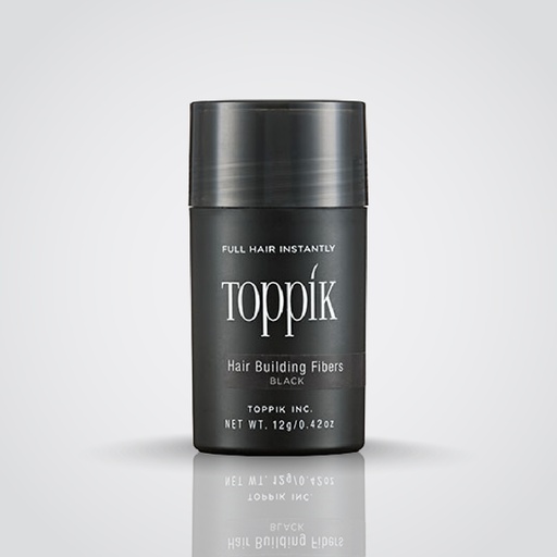 Toppik - Hair Building Natural Keratin Fibers - Color# Black - 12g 