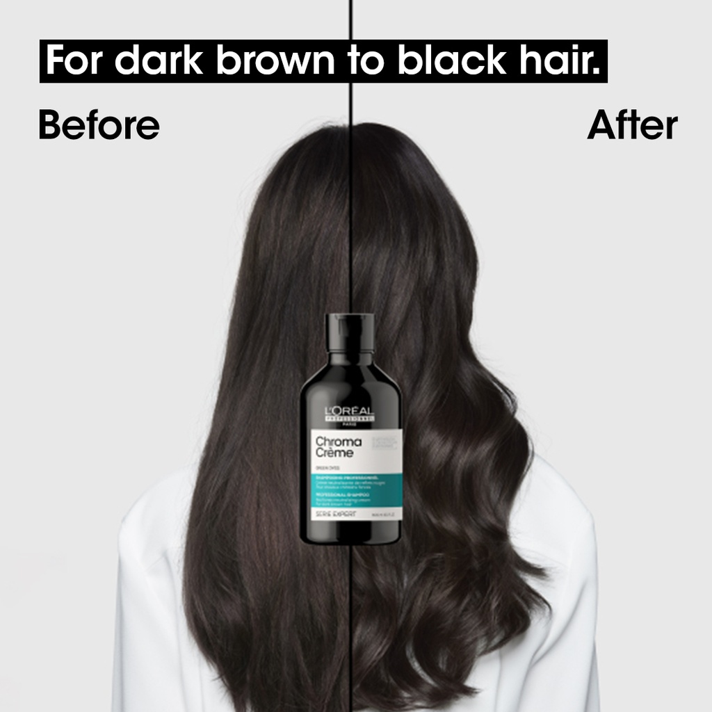 Loreal - Chroma Cream Matte - Shampoo - For Dark Brown to Black Hair - 300ml 
