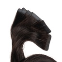 Bebeauty - Tape Hair Extension - Silver (Round) 22" - Color#  1B - Dark Brown