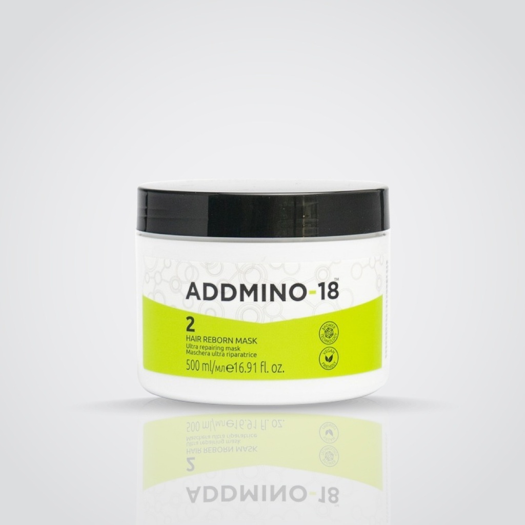 Addmino-18 - (2) Hair Reborn Mask - (Ultra Repair) - 500ml