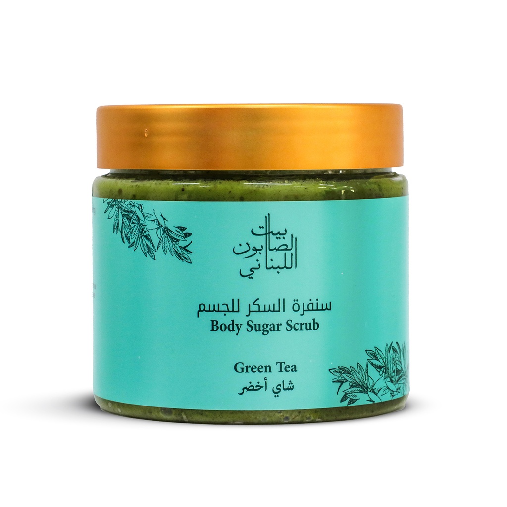بيت الصابون - سنفرة السكر للجسم - شاي اخضر - 500 غرام