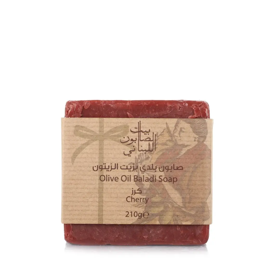 Beit Al Saboun - Olive Oil Baladi Soap Cherry - 210g