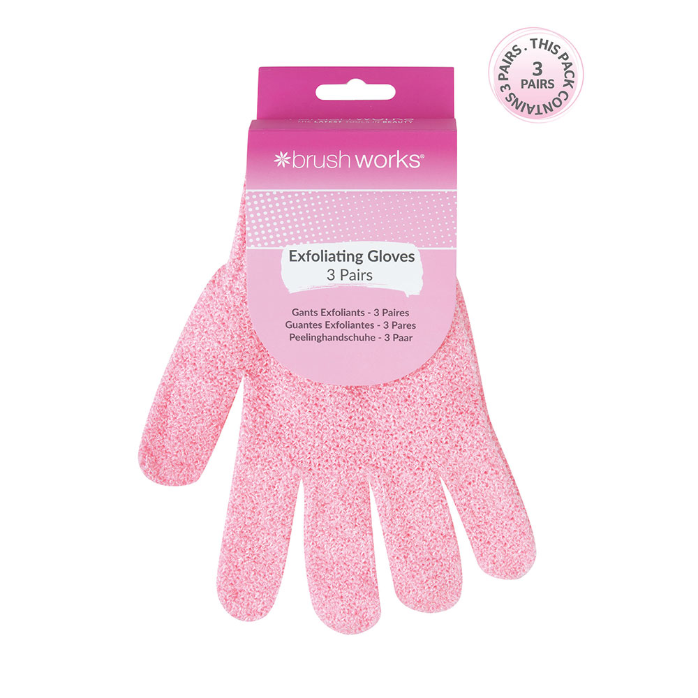 Brushworks - Exfoliating Gloves (Pack Of 3)