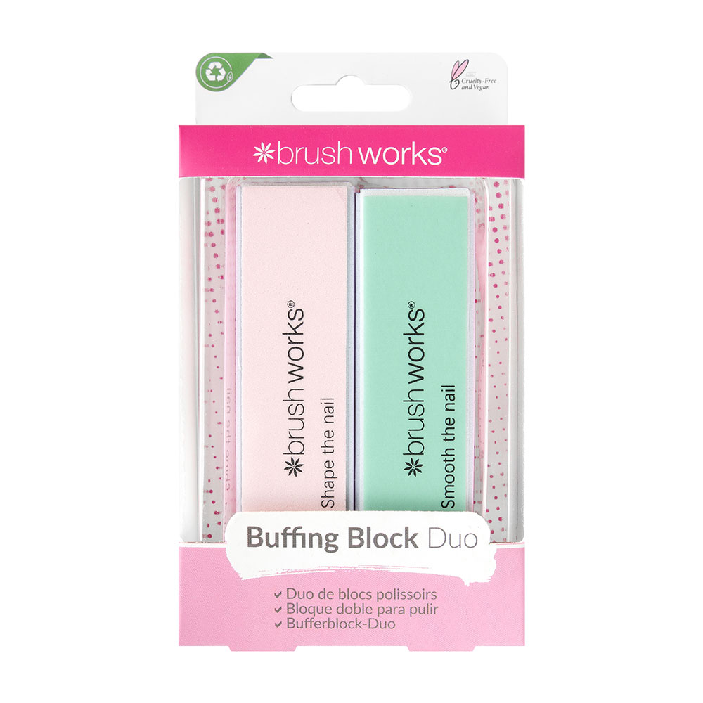 Brushworks - Pastel Nail Buffing Blocks - 2 Pack