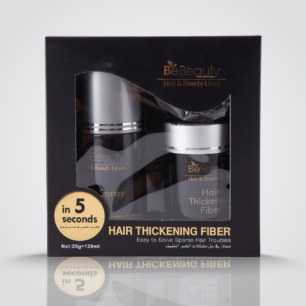 Be Beauty - Hair Thickening Fiber - Dark Brown