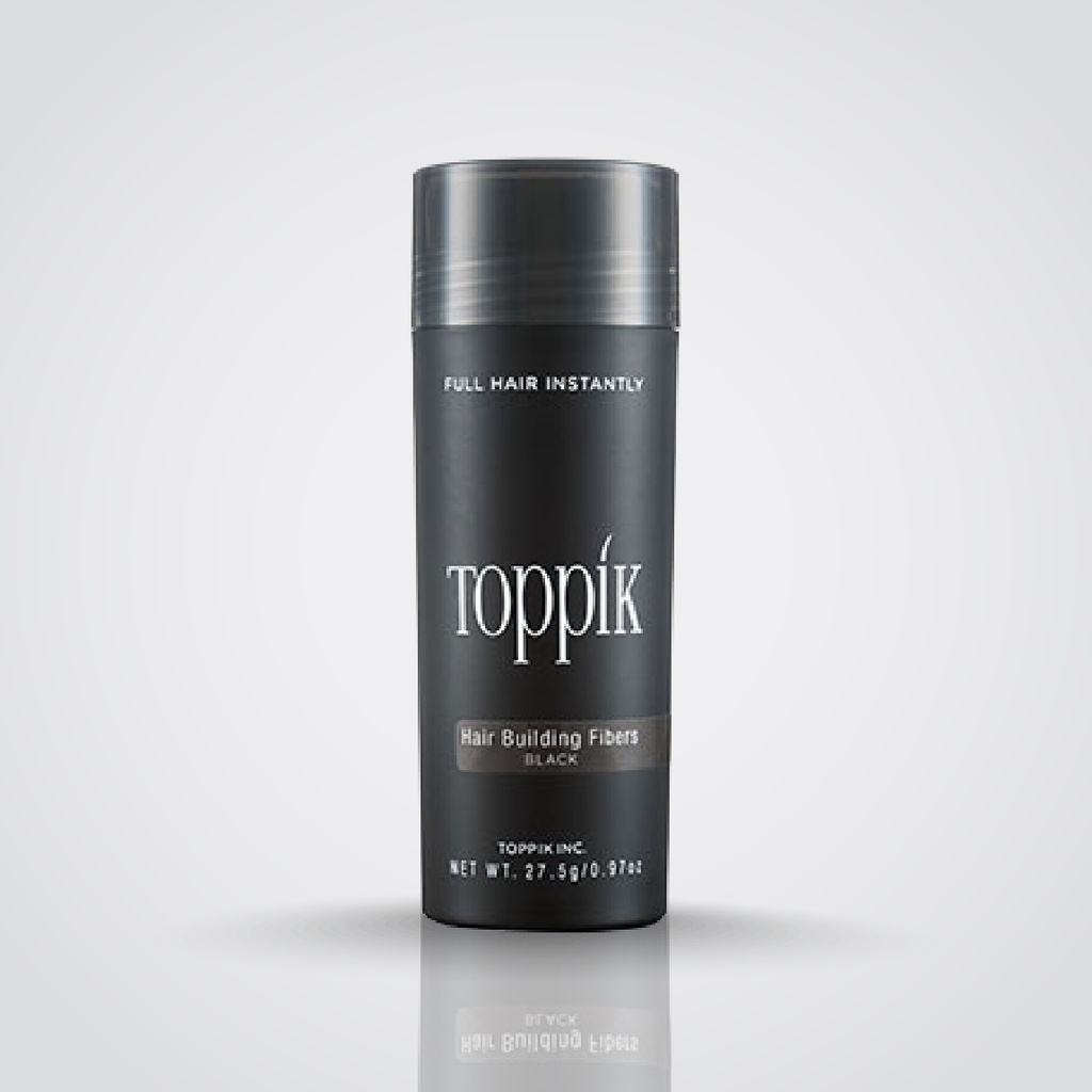 Toppik - Hair Building Natural Keratin Fibers - Color# Black - 27.5g 
