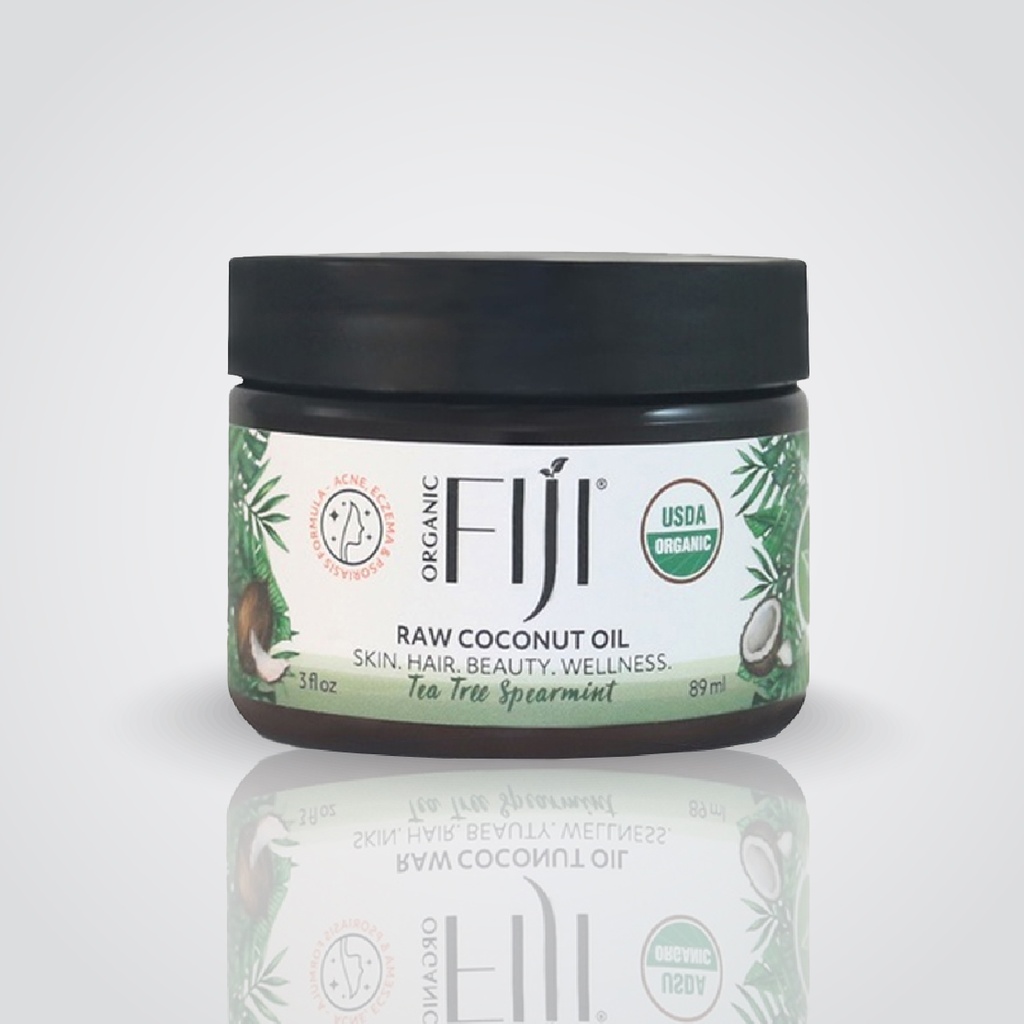 Fiji Organic - Certified Organic Raw Coconut Oil -Tea Tree Spearmint - 89 ML