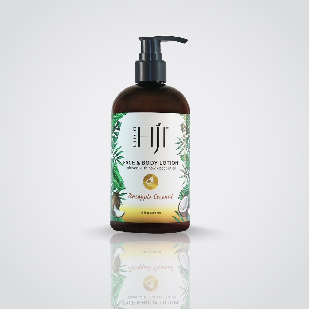 Fiji Organic - Face & Body Lotion - infused with raw coconut oil - Fragrance Free - 354 ML
