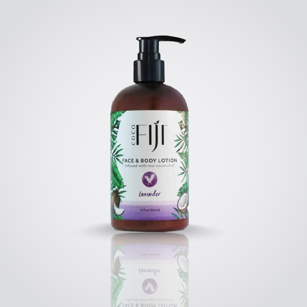 Fiji Organic - Face & Body Lotion - infused with raw coconut oil - Lavender - 354 ML