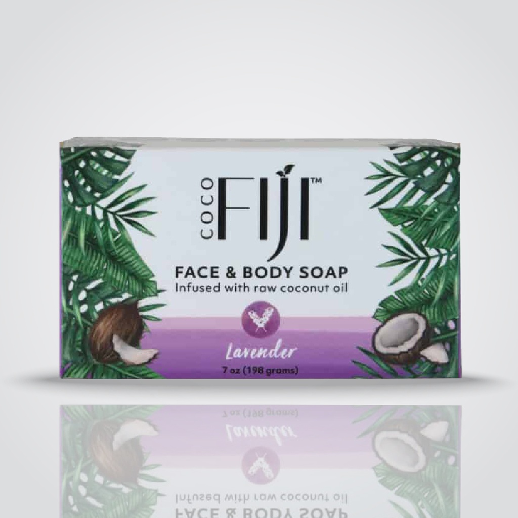 Fiji Organic - Face & Body Soap - infused with raw coconut oil - Lavender - 198 ML