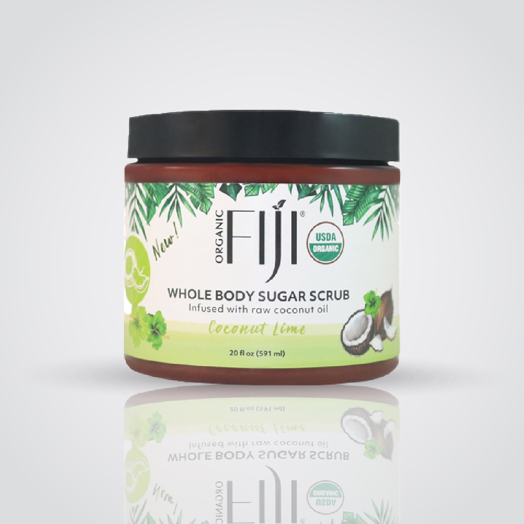 Fiji Organic - Whole Body Sugar Scrub infused with coconut oil - Coconut Lime - 591 ML