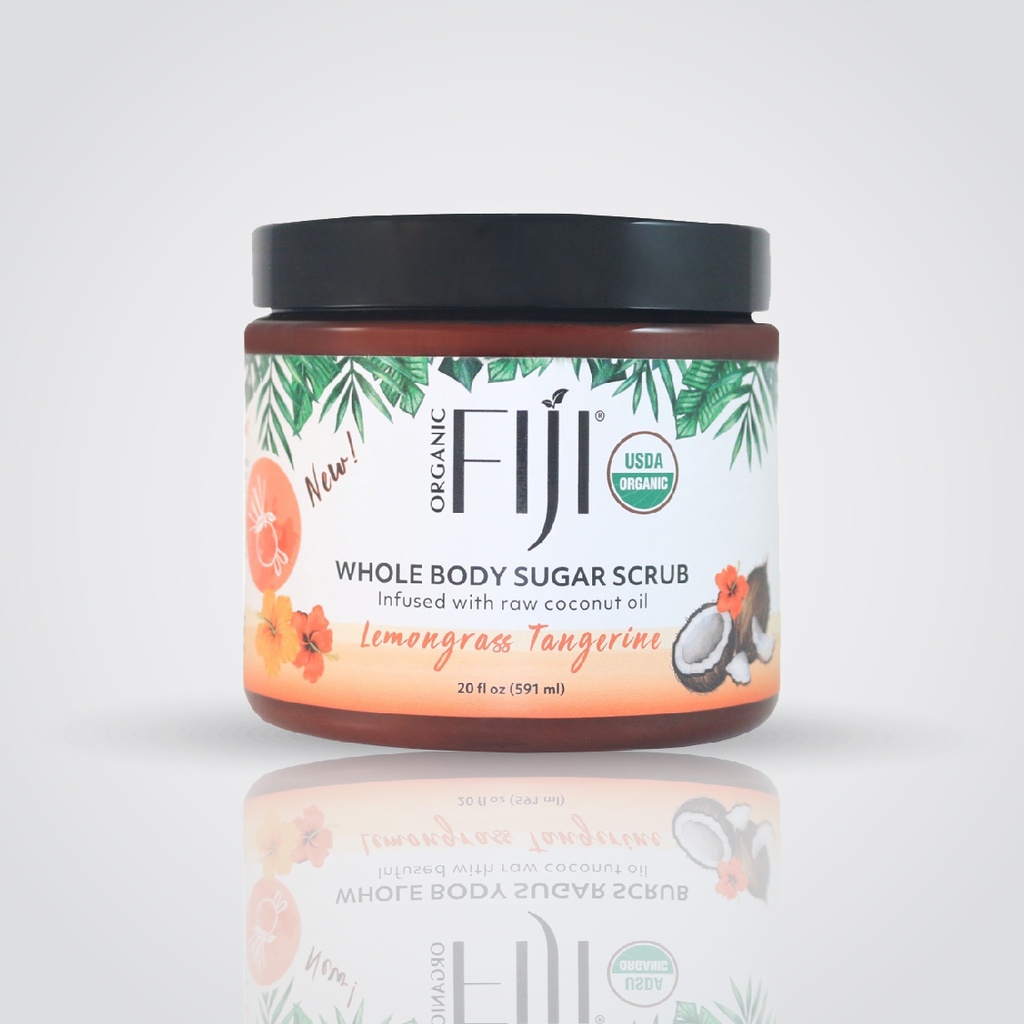 Fiji Organic - Whole Body Sugar Scrub infused with coconut oil - Lemongrass Tangerine - 591 ML