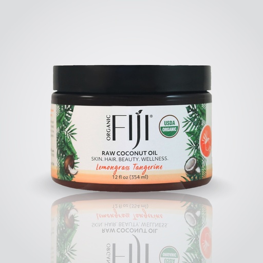 Fiji Organic - Certified Organic Raw Coconut Oil -Lemongrass Tangerine - 354 ML