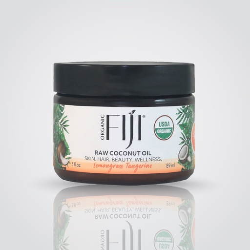 Fiji Organic - Certified Organic Raw Coconut Oil -Lemongrass Tangerine - 89 ML